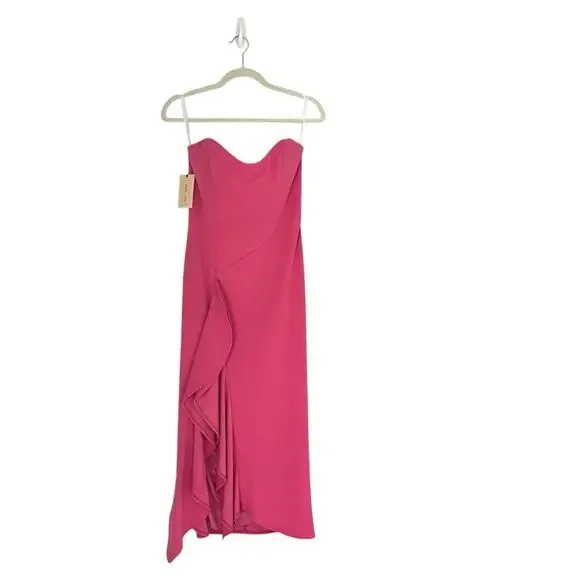 Katie May Rowan Dress Sz M Pink Punch cocktail gown Summer sweetheart corset Dresses